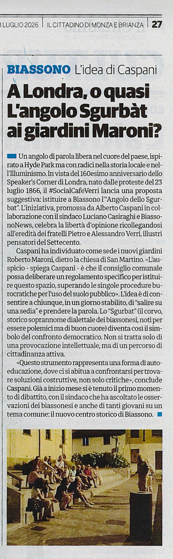 Il Cittadino di Monza e Brianza - Angolo dell'Oratore